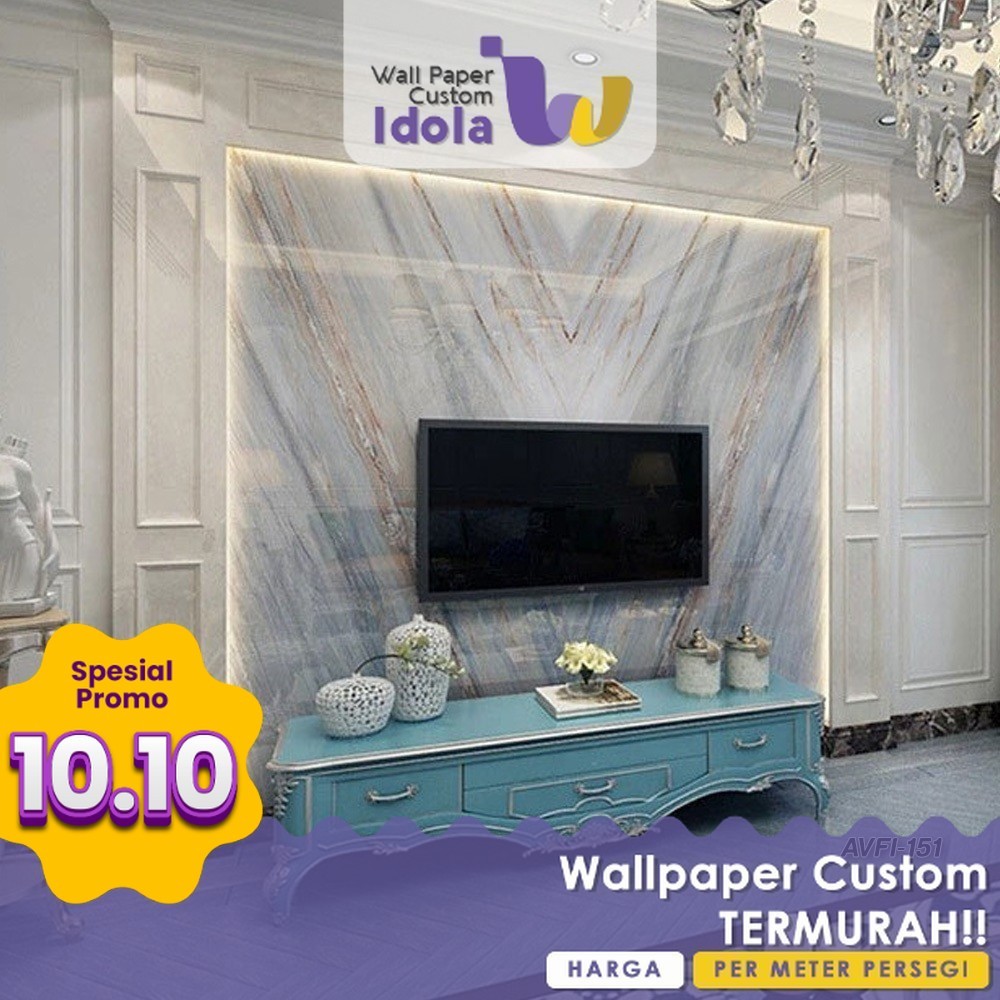 Wallpaper Custom | Wallpaper Custom Ruang TV | Wallpaper Custom Motif Abstrak 4 | Wallpaper Custom G