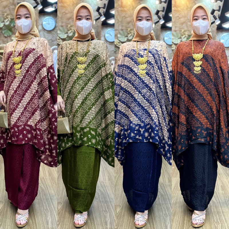 INAYAH SET BATIK VISCOSE | BAJU KONDANGAN | SET BATIK SUTRA | PAKAIAN WANITA KEKINIAN