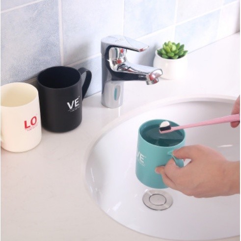 H622 Gelas Couple Plastik LOVE / Gelas Couple Plastik / Mug Couple Gelas Pasangan Lucu / Gelas LOVE 