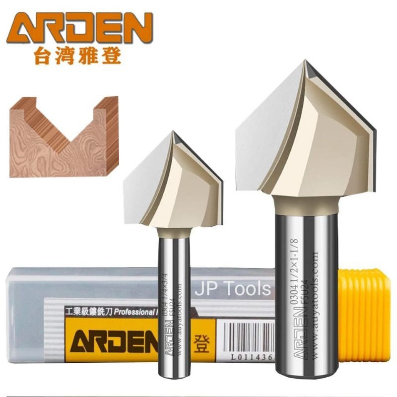 SIXSHOP Arden Mata Router V Groove Bit / Mata Profil V