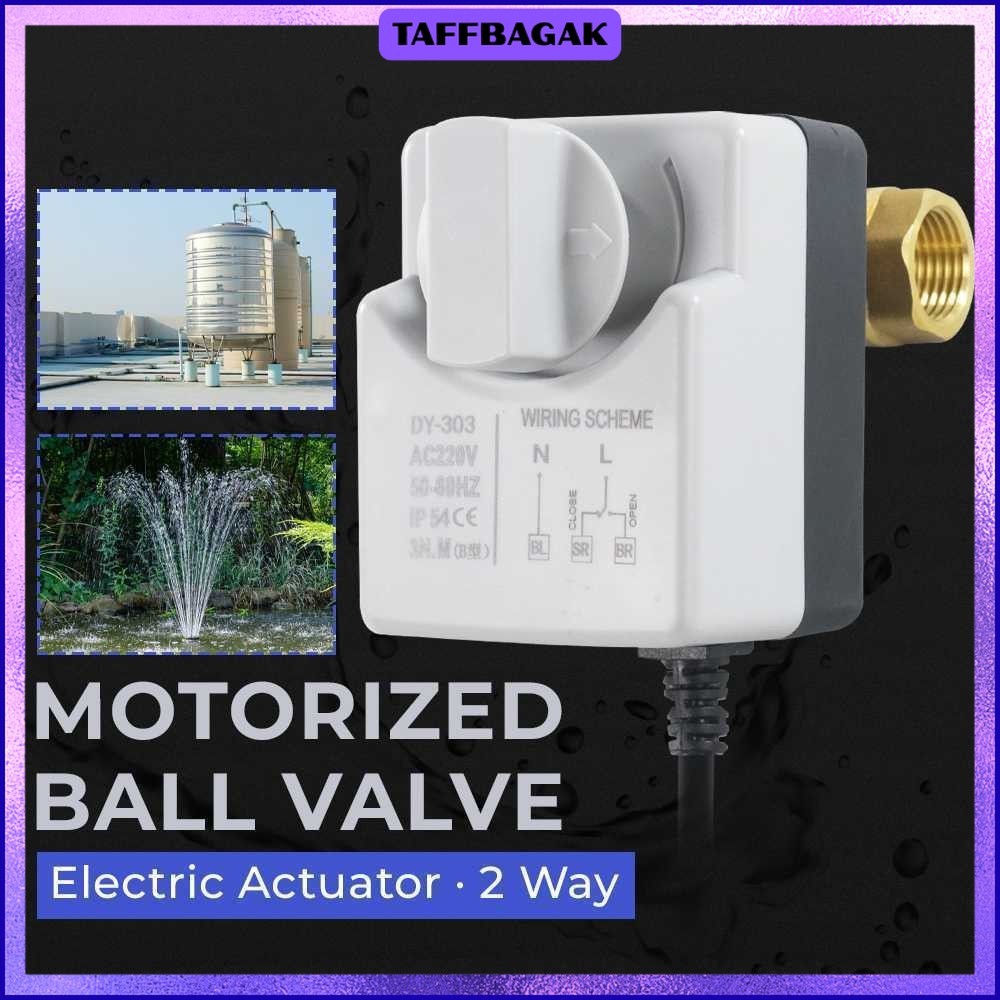 Brass Motorized Ball DN15 Valve Type Electric Actuator 2 Way - DY-303