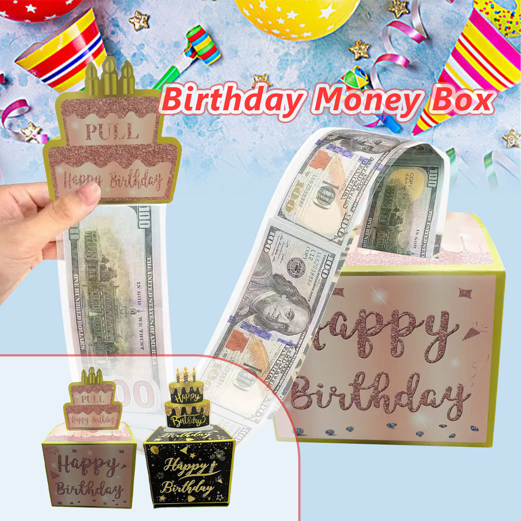 Kotak Hadiah Ulang Tahun Tarik Uang Surprise Box Kebutuhan Pesta Ulang Tahun Dekorasi Pesta