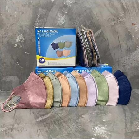 (GTT)  Masker Duckbill warna warni / Masker Duckbill Mix Warna isi 50 Pcs / Duckbill Warna Soft 3ply