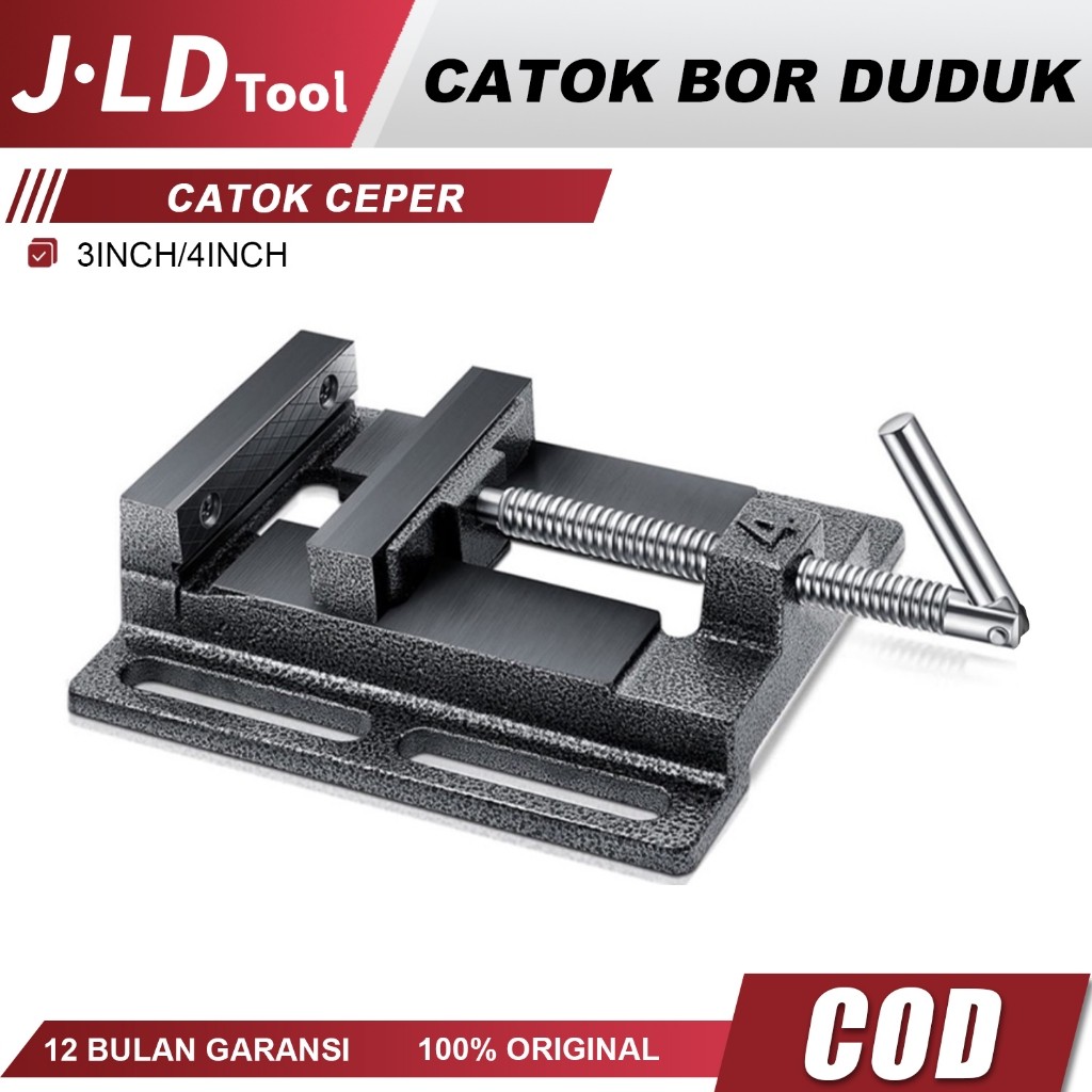 SIXSHOP JLD Ragum Bor Duduk Besi Catok Besi Penjepit Ragum Catok Bor Duduk Catok Clamp Besi Catok Be