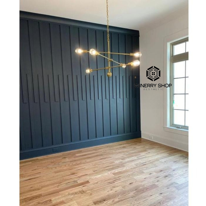 List Profil Kayu Dekorasi Dinding Rumah AESTHETIC Ukuran 1CM x 2CM Tinggi 1 Meter / Kayu Wall Mouldi