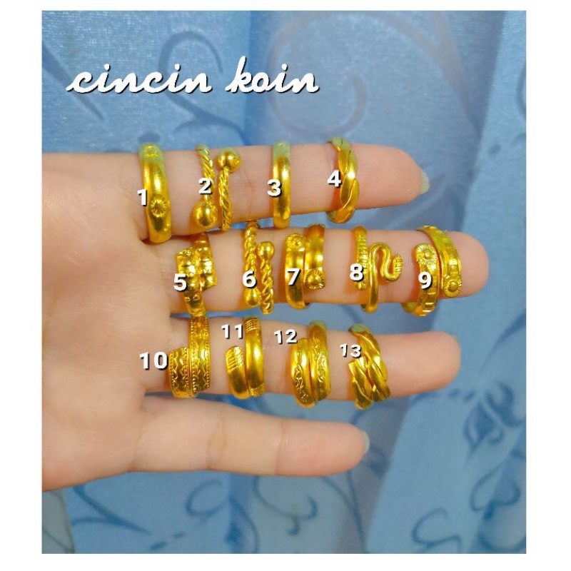 cincin koin mirip emas 24
