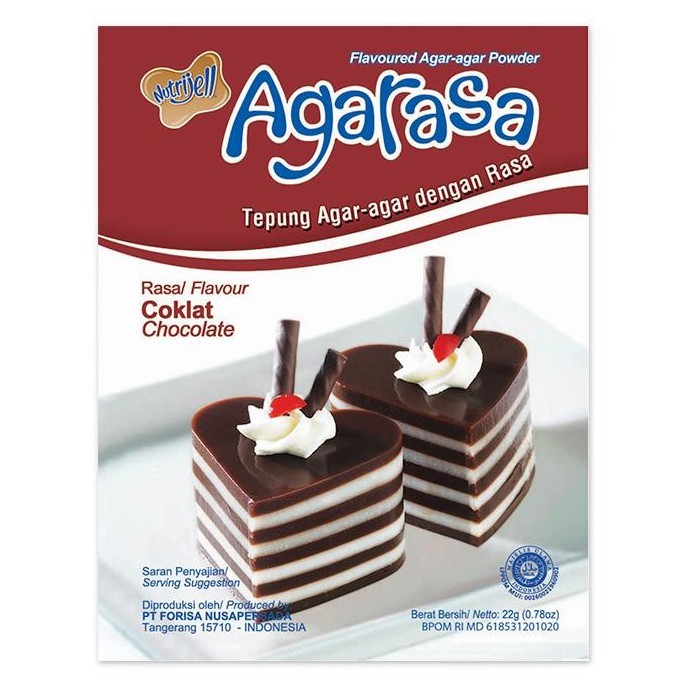Cat Lover Shop Agarasa Coklat Isi 6X 22Gr Nutrijel Tepung Agar Pudding Chocolate - Agarasa Puding
