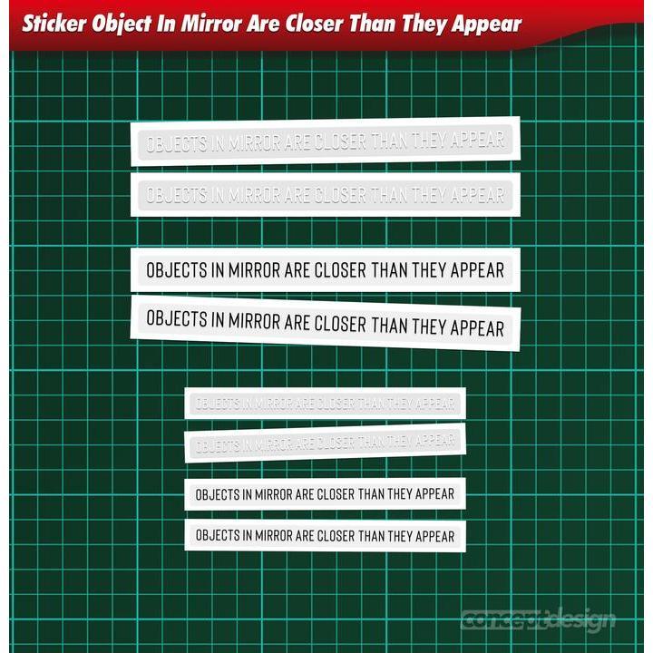 Stiker/Sticker Printing Object In Mirror Spion Mobil/Motor