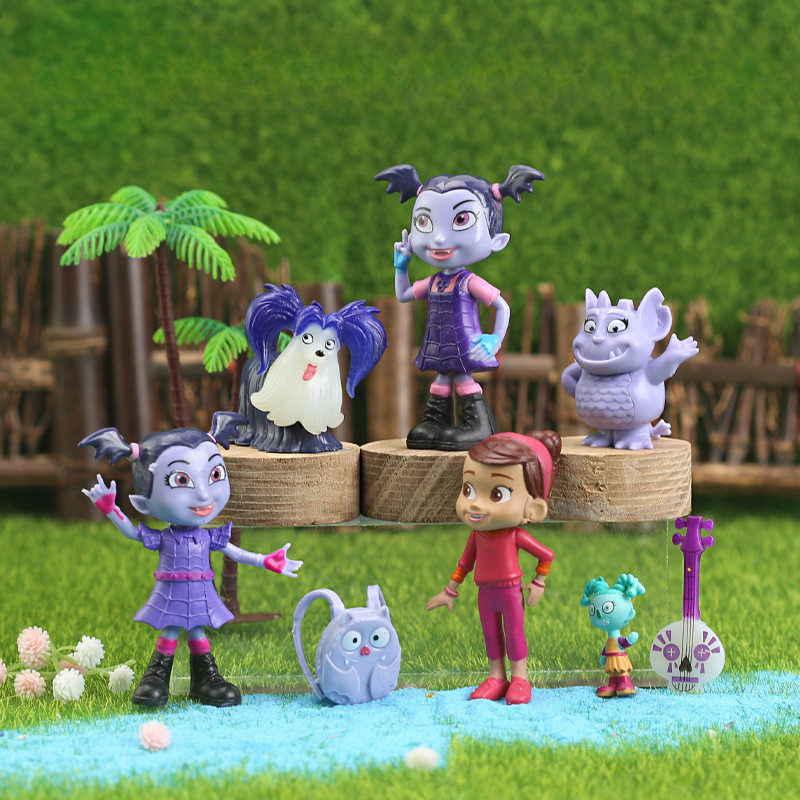 Hotel Transylvanias Vampirina Hauntley Vampire Girl 9Pcs Action Figure Ghost Monsters Doll Model Toy