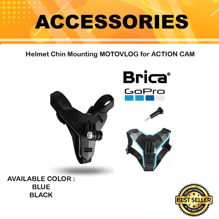 Helmet Chin Mount Mounting Helm Dagu Motovlog - Hitam