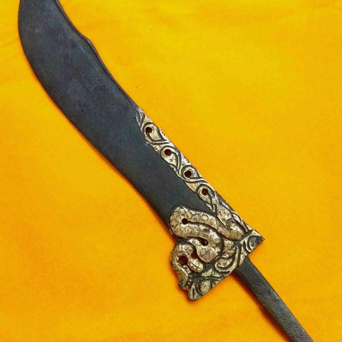 Pusaka Wedung Naga Antik Pamor Keleng Kinatah Tangguh Kamardikan