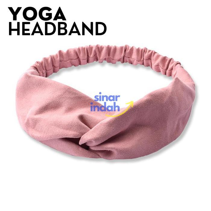 Headband Sport Bando Olahraga Wanita Korea Sport Yoga Running Gym Soft - Kuning