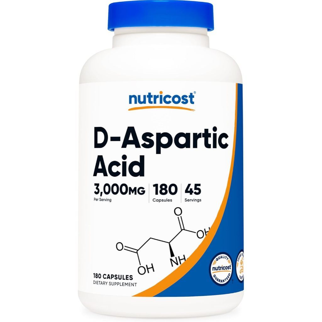 Nutricost D-Aspartic Acid 3000mg 180 Capsules 3000 mg