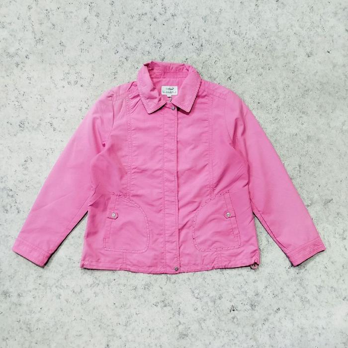 Jaket casual wanita CROCODILE LEDIES Basic Pink jaket parasut bagus murah