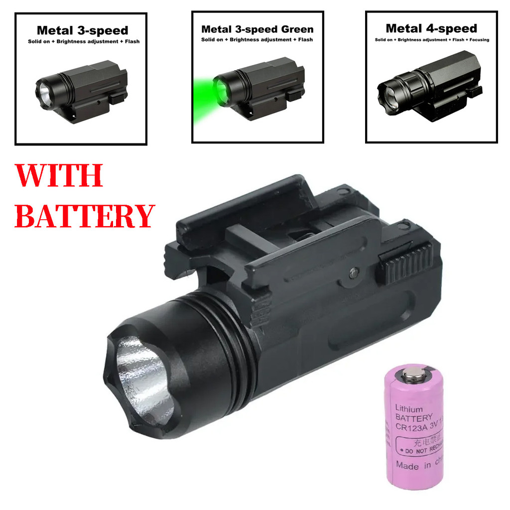 Airsoft Mini Pistol Light QD Quick Deta Handgun Flashlight LED Rifle Gun Tactical Tor 20mm Rail Fit 