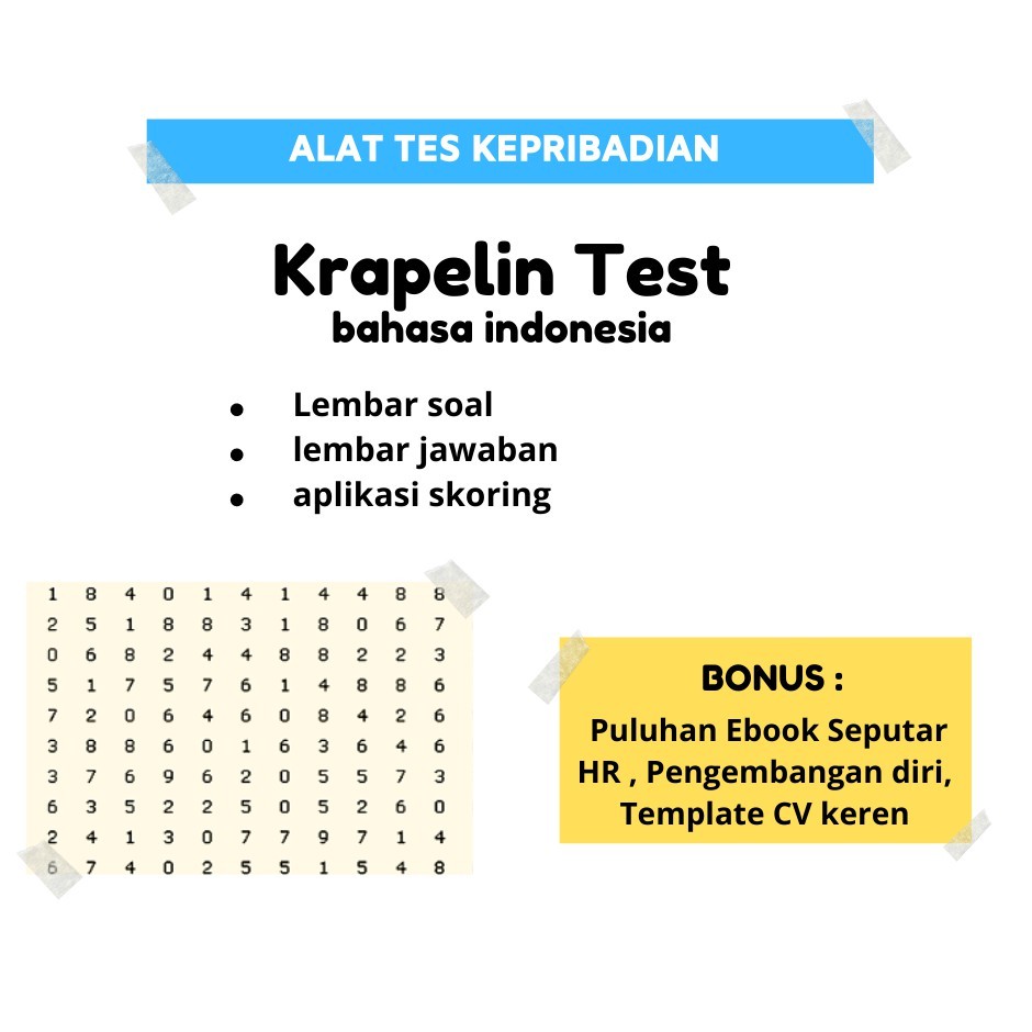 Software Psikotes Kraepelin