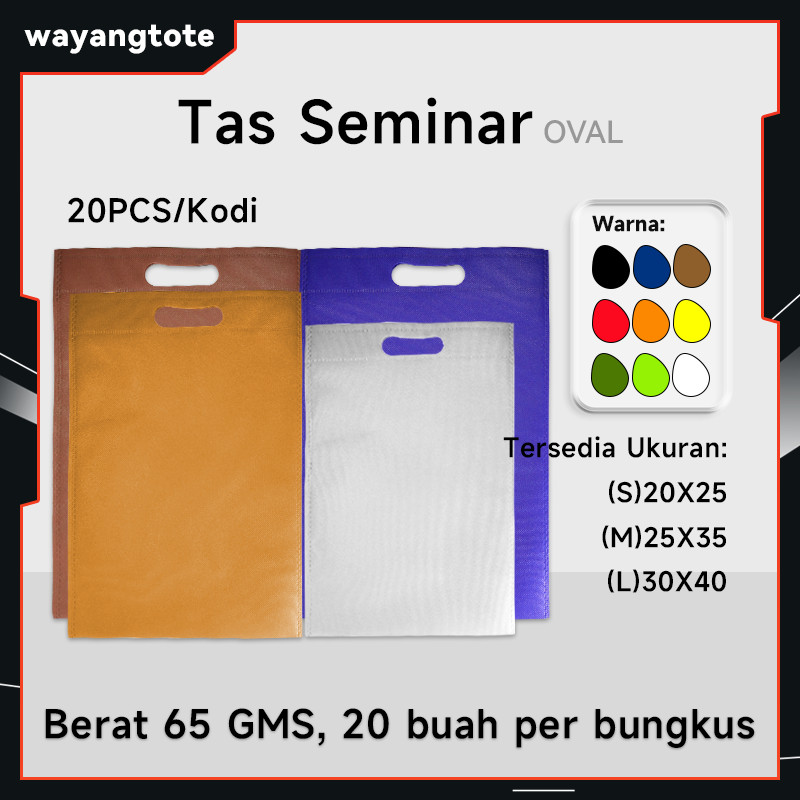 Tas Spunbond Goodie Bag Oval isi 20Pcs Tebal /Goodie Bag PLONG /Tas Kain /Tas Hajatan