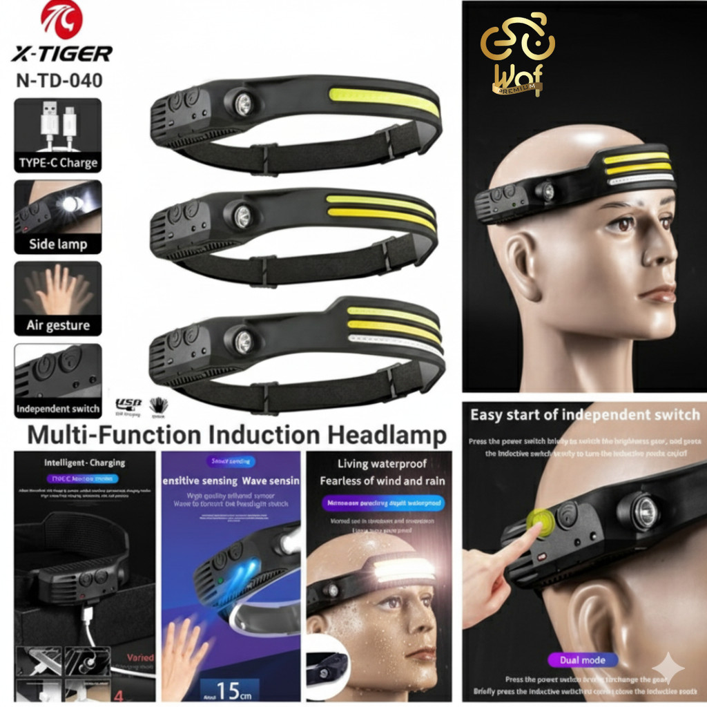 X-TIGER N-TD-040 Multifunction Sensor Headlamp COB Lampu Senter Kepala
X-TIGER N-TD-040 Multifunctio