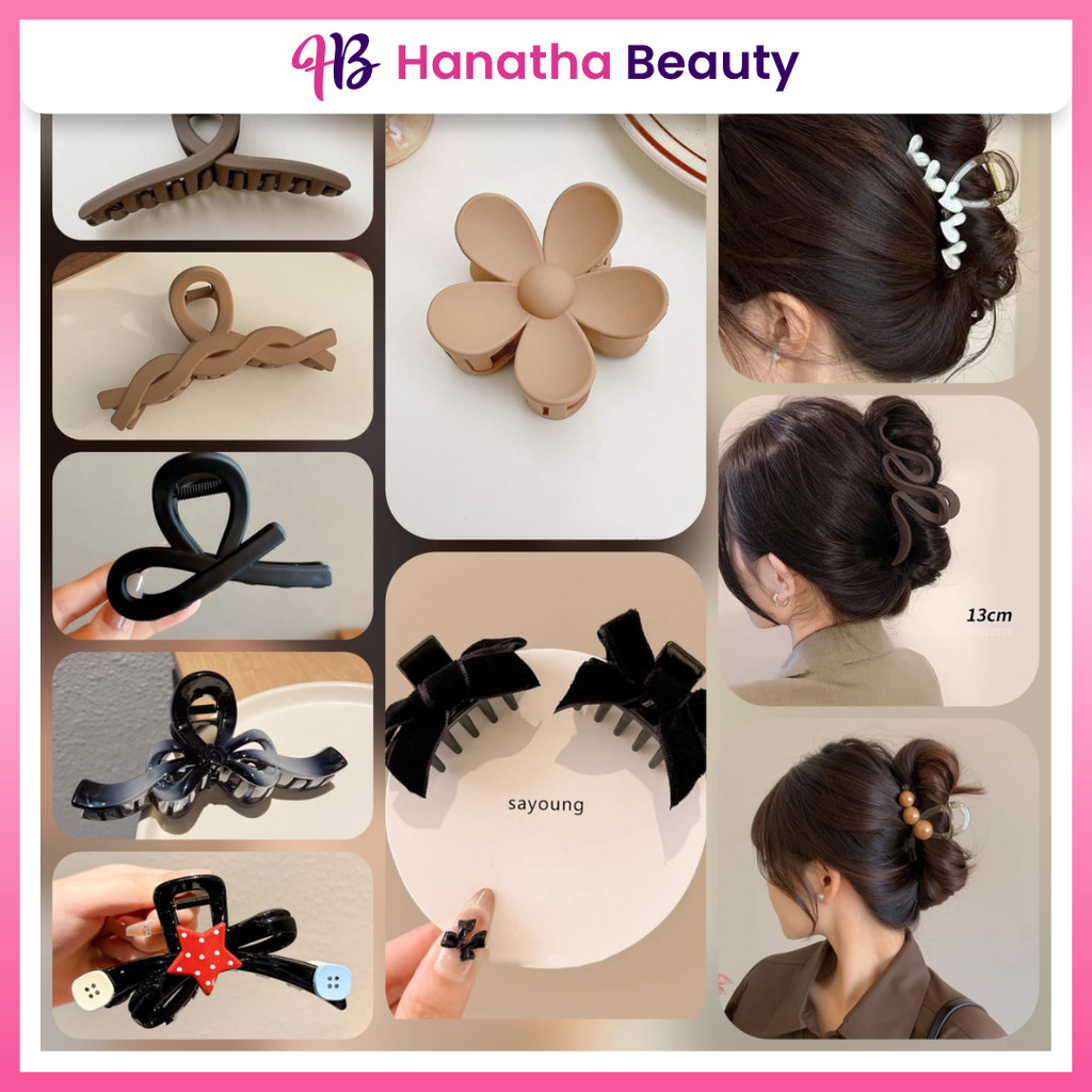 Jedai Korea / Jepit Rambut Jedai Bahan Plastik Glossy / Warna Pastel Untuk Wanita Jedai Jumbo