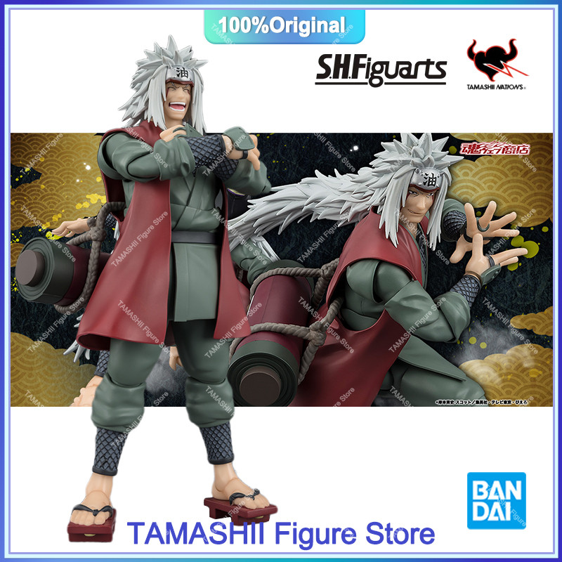 Original Bandai Naruto S.H.Figuarts SHF JIRAIYA Hidden Leaf Heroic Master Sage Sage Mode Set PVC Act