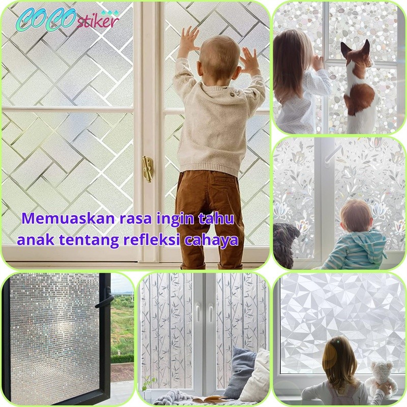 stiker kaca jendela rumah 3D Stiker kacakaca filem wallpaper kaca sticker jendela rumah Gedung kanto