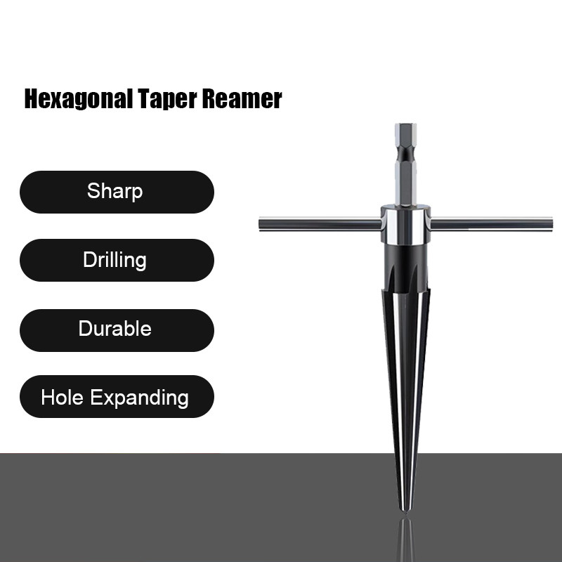 Reamer Taper Heksagonal Reamer Genggam Pembuka Lubang Reamer Bor Listrik Pertukangan Kayu