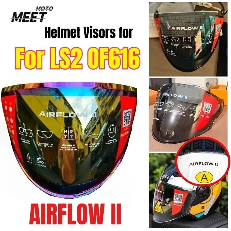 Hot for LS2 AIRFLOW II Half Helmet Silver Visors,for LS2 OF616 Helmet Lens, Open Face Motobike Helme