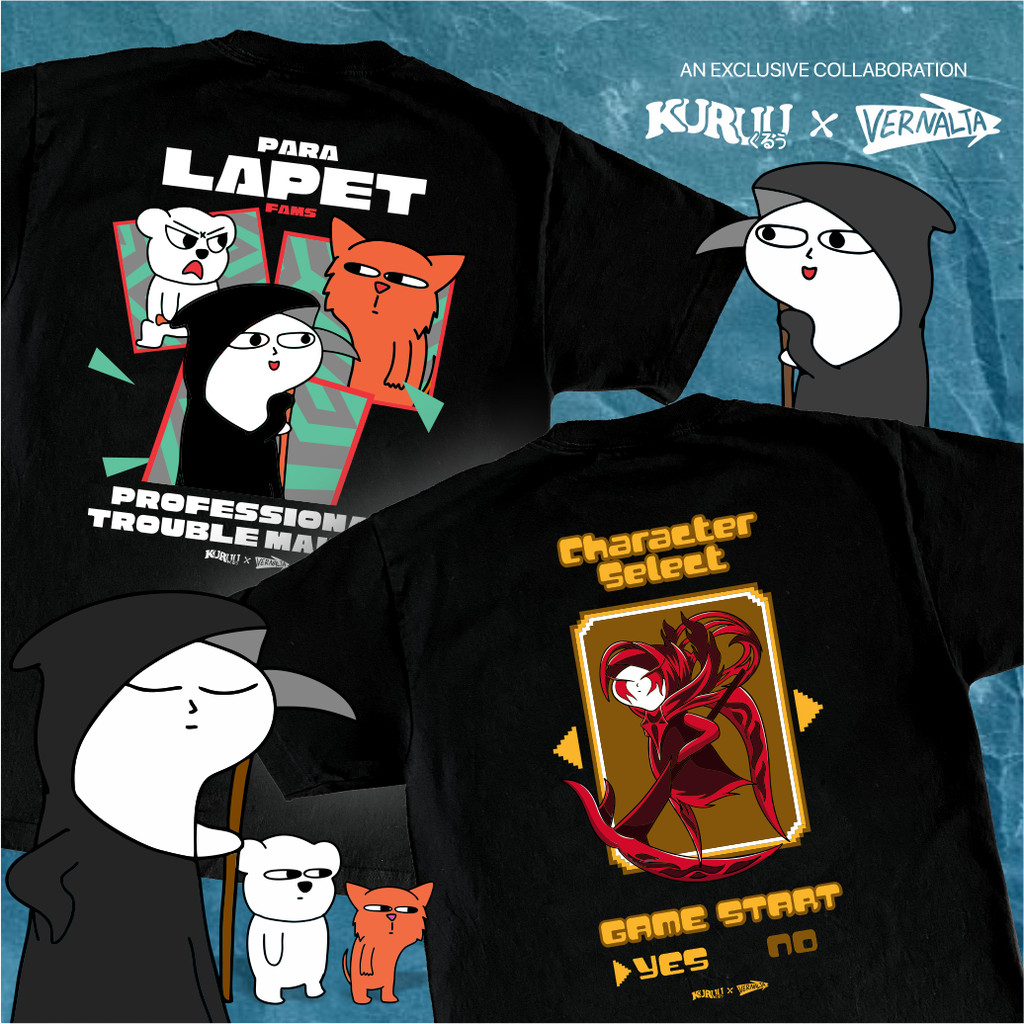 Kaos Baju Kolaborasi KURUU x VERNALTA