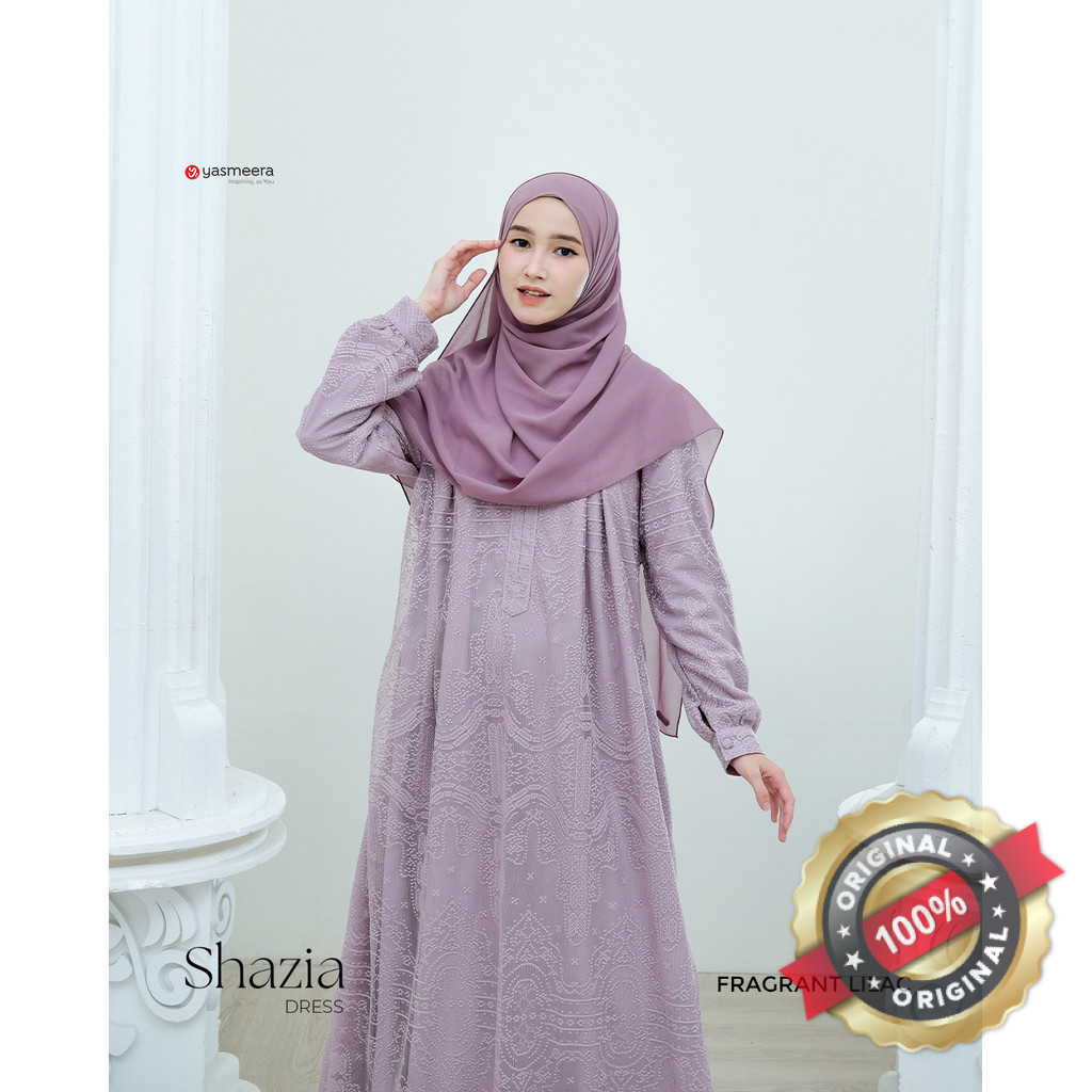 YASMEERA Gamis Shazia Dress Brokat Full Brukat Kondangan Wisuda Mewah Loss Simple Model Terbaru 2025