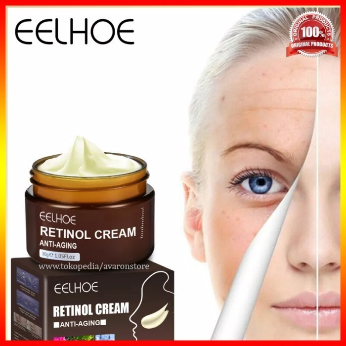 Eelhoe Krim Retinol Pengencang, Pelembab, Penyegar &Perawatan Wajah
