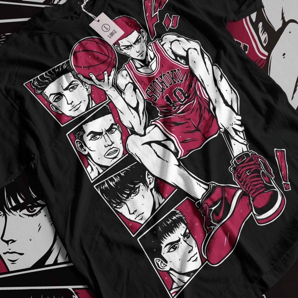 Slam Dunk Kaos, Slam Dunk anime, hanamichi sakuragi, shohoku, Slam Dunk manga, japanese anime, Kaede