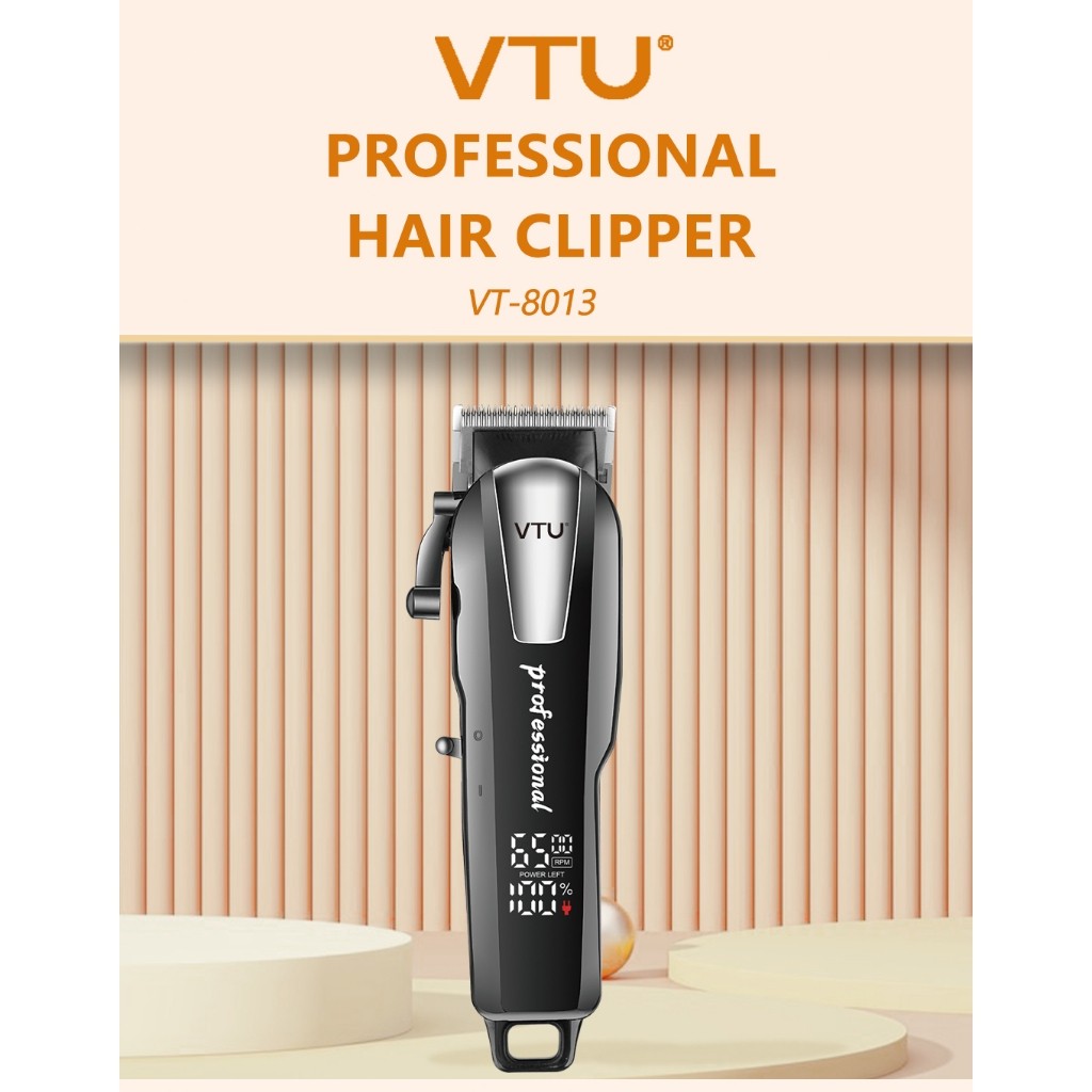 VTU Rechargeable Hair Clipper VT-8013   Potong rambut Anda sendiri