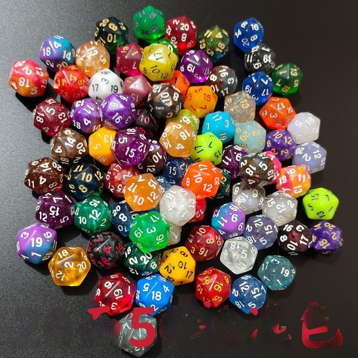 Dadu 20 sisi - Dice 10 Side -  Game Board - Monopoli - D&D - 20 Sisi
