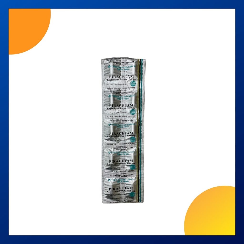 PIRACETAM GENERIK NULAB 1200 MG 1 STRIP @ 10 KAPLET SALUT SELAPUT