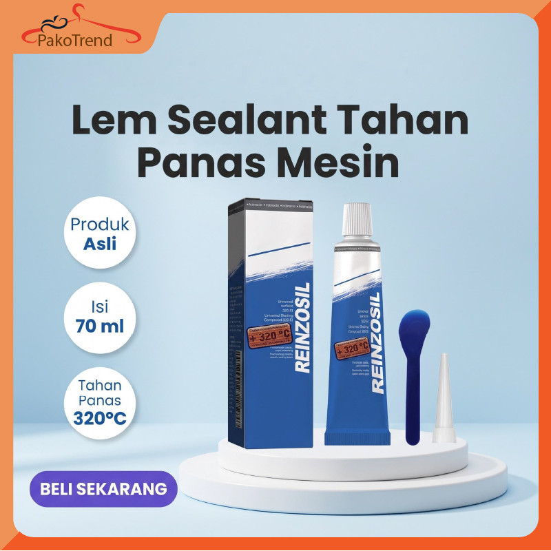 Lem Sealer Gasket Reinzosil 70ML Original Tahan Panas 320°C Oli Bocor Repair RTV Silicone Genuine Le