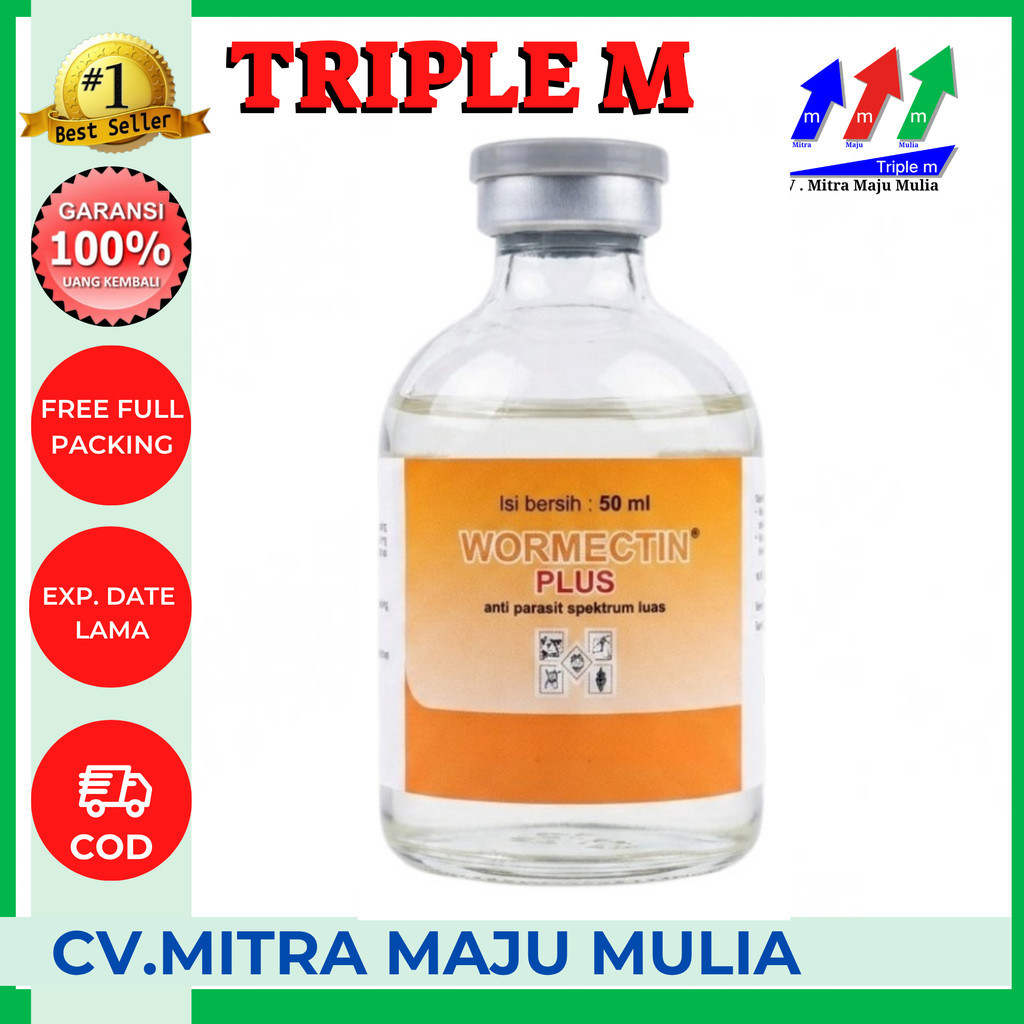 Wormectin Plus 50 ml Medion Obat Cacing Hewan Besar