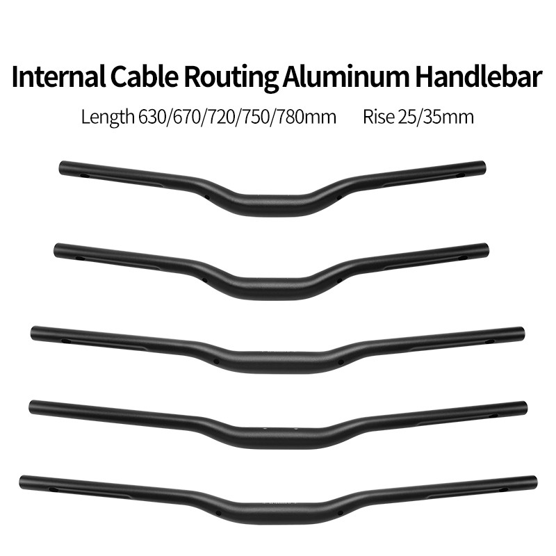 Foto Stang Handlebar Integrated Hidden Internal Cable Kabel Routing Dalam Sepeda High Rise 25mm 35mm 31.8mm Alloy