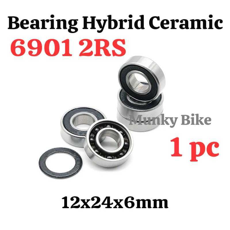 Foto Bearing Laker Laher 6901 6901C 2RS Hub Freehub Sepeda Bike Hybrid Ceramic 12x24x6 mm Xpush Wheelset Linkage