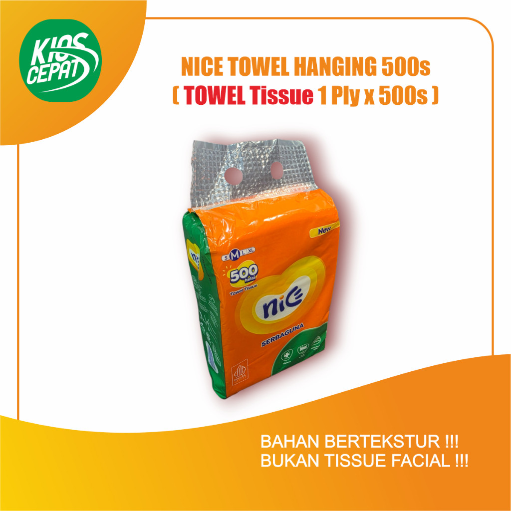 Tissue NICE TOWEL Serba Guna /  Hand Towel Nice 500s (NICE HANGING TOWEL)