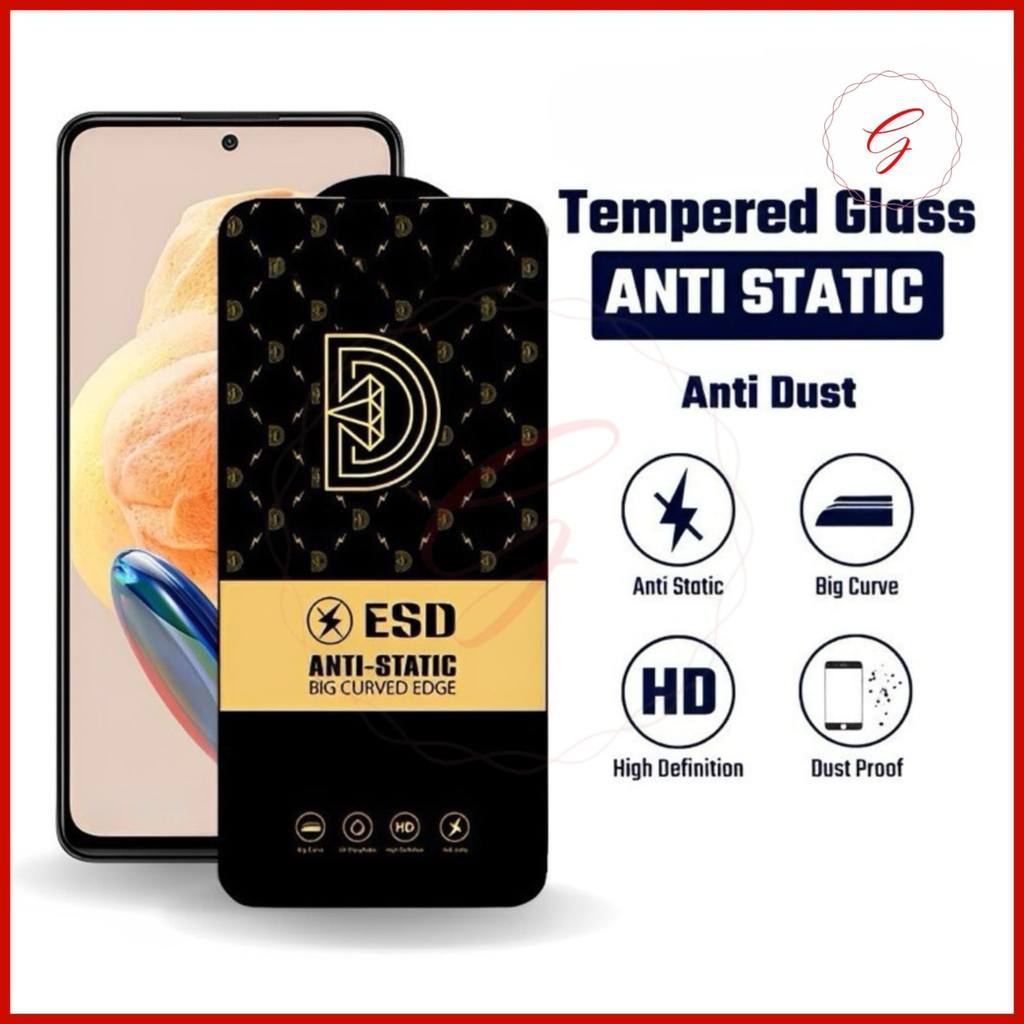 TEMPERED GLASS FULL ANTI STATIC INFINIX NOTE 12 2023 NOTE 12 VIP NFC -GMT