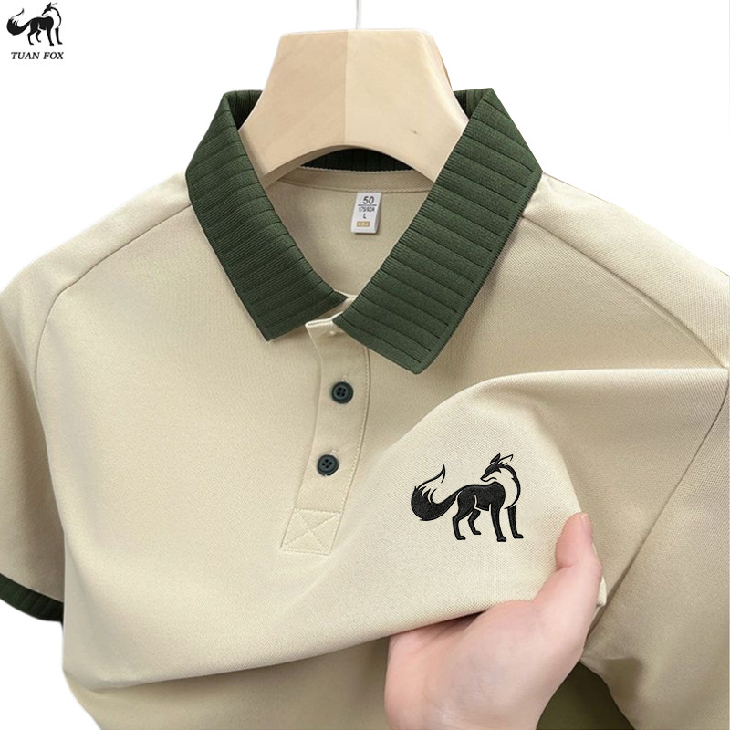 Tuan Fox Polo Pria Bordir kaos kerah pria premium Lembut Tahan Lama  baju polo pria original 100%