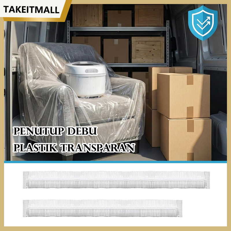 10Pcs Penutup Debu Transparan Plastik Serba /Plastik Transparan Penutup Perabotan Rumah Dapur