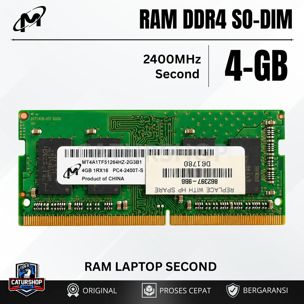 RAM Laptop DDR4 4GB | RAM DDR4 2400MHz | RAM PC4-2400T | RAM Laptop Second | RAM Laptop Bekas | RAM 