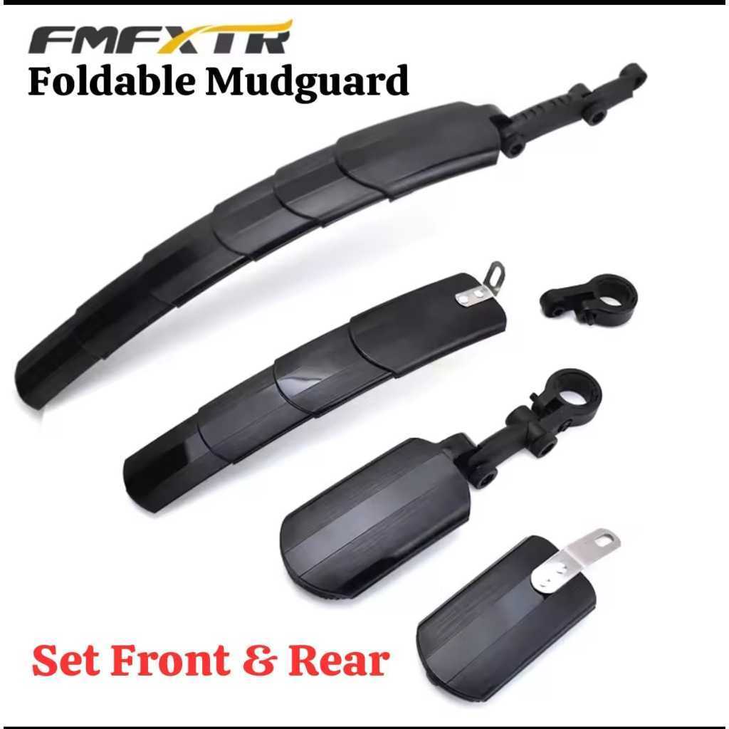 Foto Telescopic Foldable Mudguard Fender Slebor Sepeda bisa di Lipat untuk Fork Depan atau Frame Belakang Fender Selebor Mud Guard Spakbor Universal bisa untuk Semua Sepeda