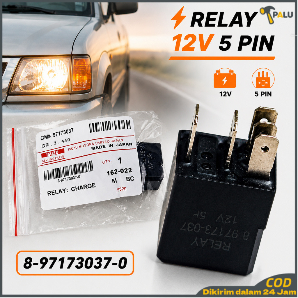 Relay Charge Dimmer 12V Kaki 5 Headlamp Ac Stoplamp Isuzu Panther Elf Nhr Nkr 55 8-97173037-0