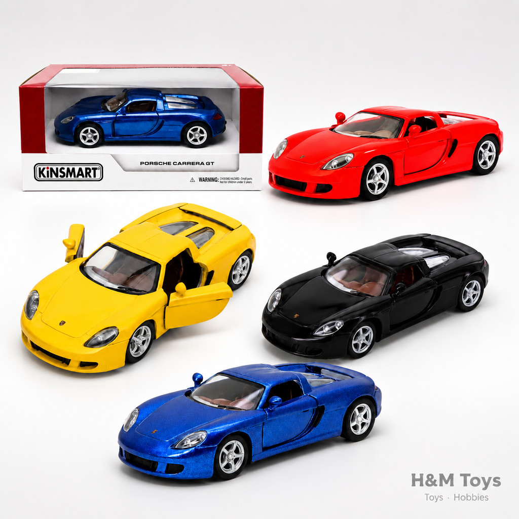 Kinsmart Porsche Carrera GT - Diecast Mobil Sport - Miniatur Mobil Mainan Koleksi