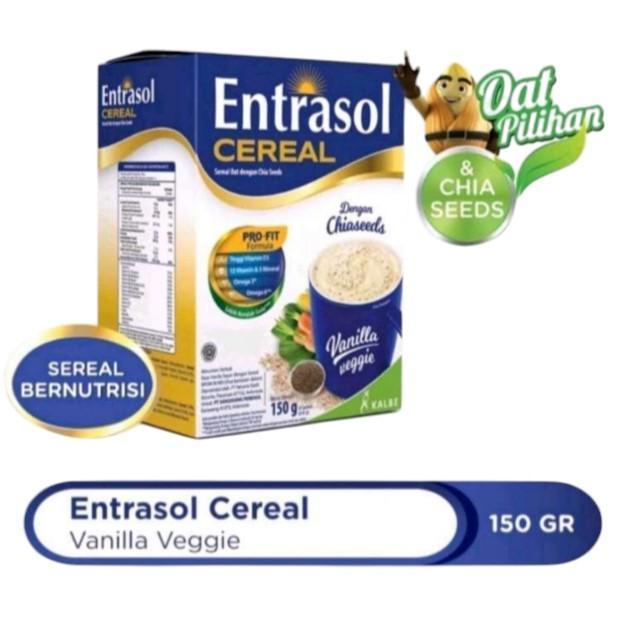 Entrasol Cereal Dengan Oat & Ekstrak Buah Zaitun Rasa Vanila dan Cokelat - Vanila