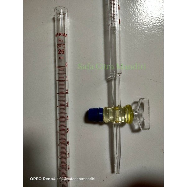 Buret 25ml Herma / Alat Ukur Kompresi / Buret Kaca