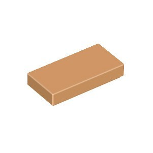 Lego Medium Nougat Part 3069b Tile 1 x 2 with Groove