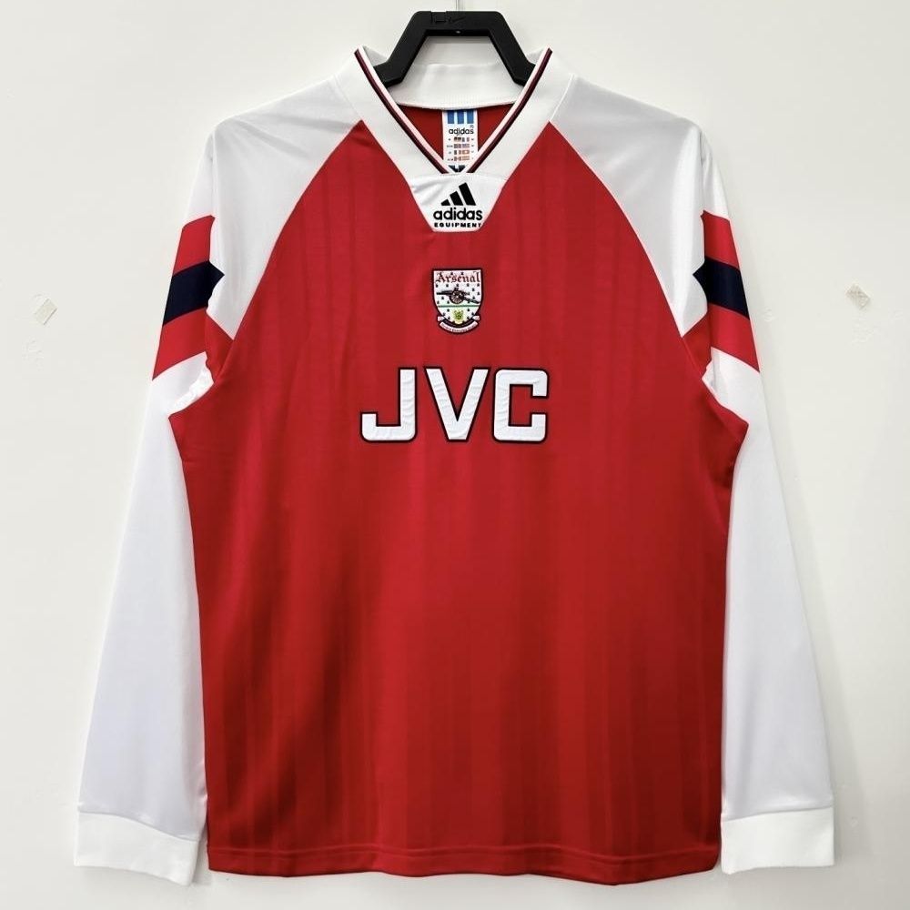 1992-94 jersey retro rumah Arsenal lengan panjang